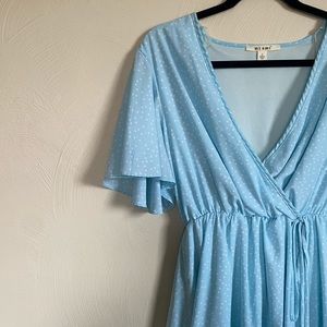 Baby Blue Polka Dot Dress